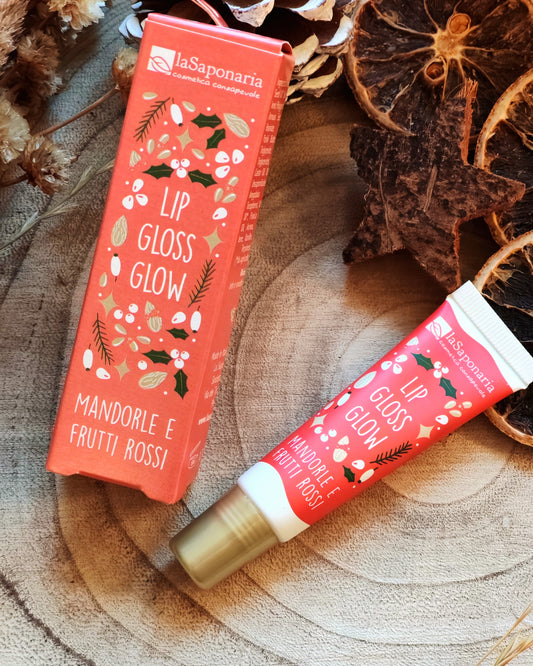 Lip gloss Glow - Mandorle & Frutti Rossi - La Saponaria