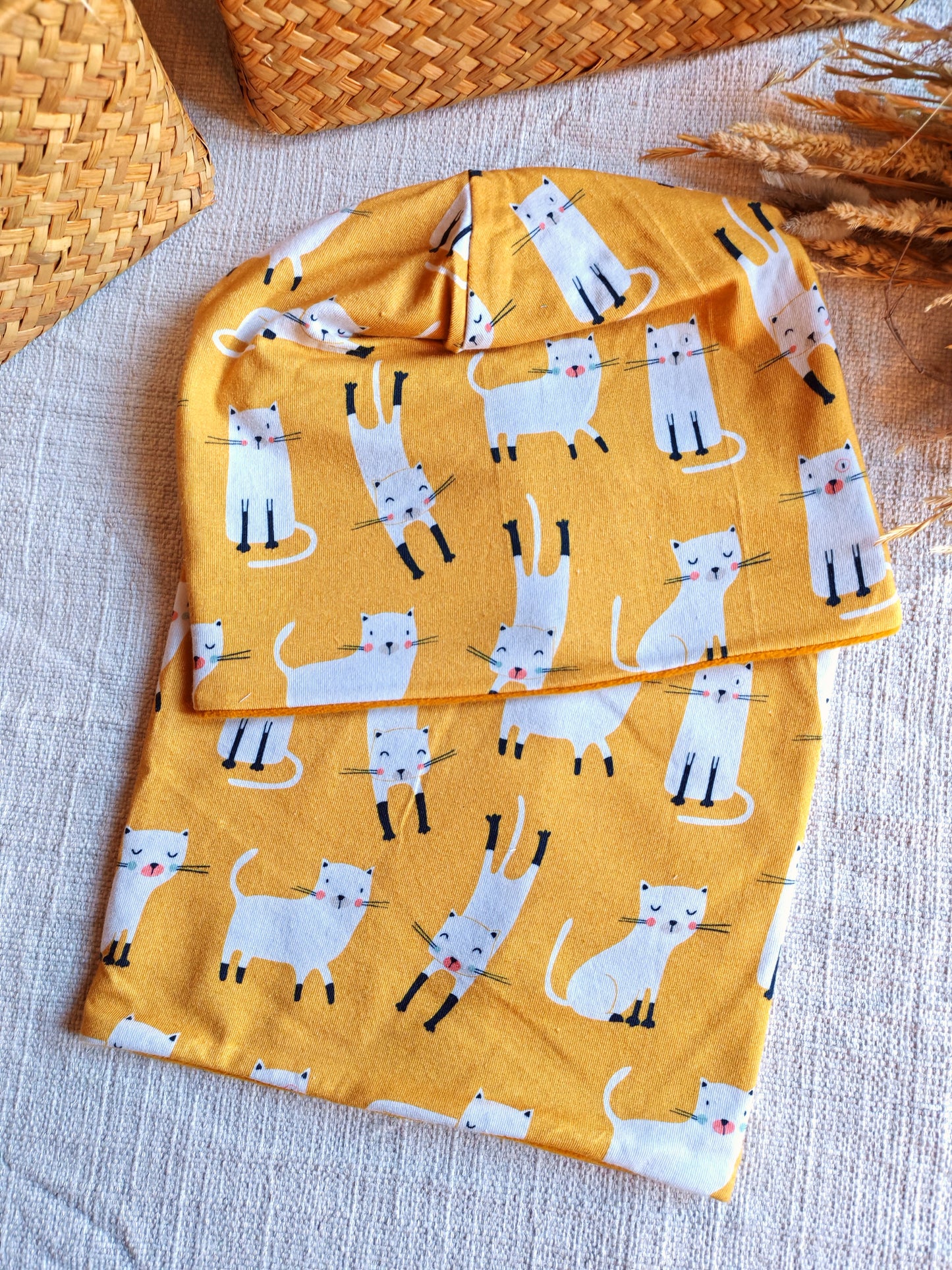 Set Cappello e Scaldacollo -  Felpa di cotone - Taglia 3-6+ anni