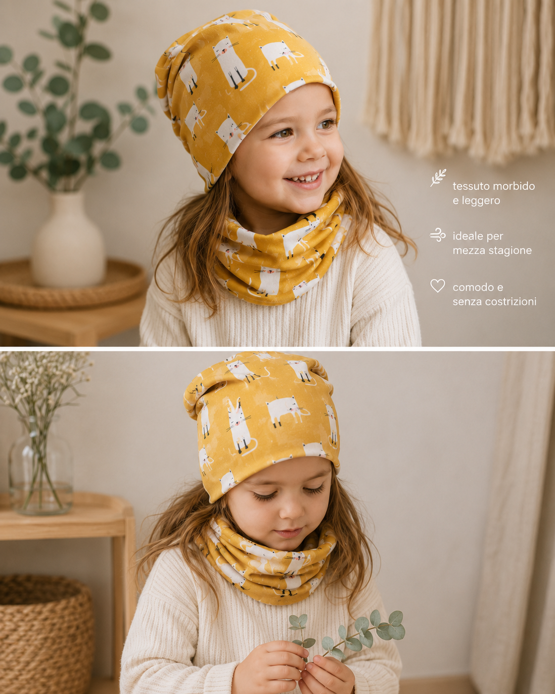 Cappello per Bambini - Taglia 1-6+ anni