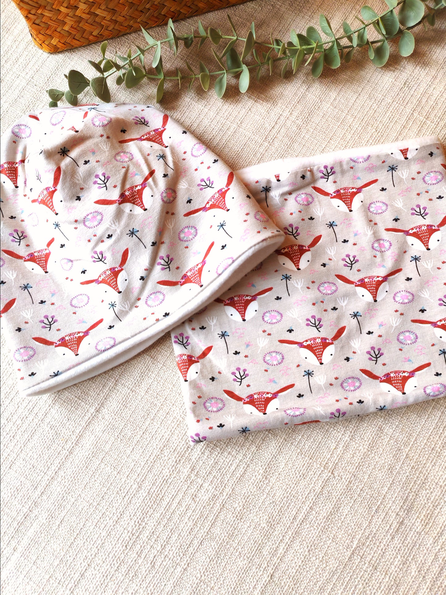 Cappello e Scaldacollo per Bambini in Pile di cotone - Taglia 1-6+ anni