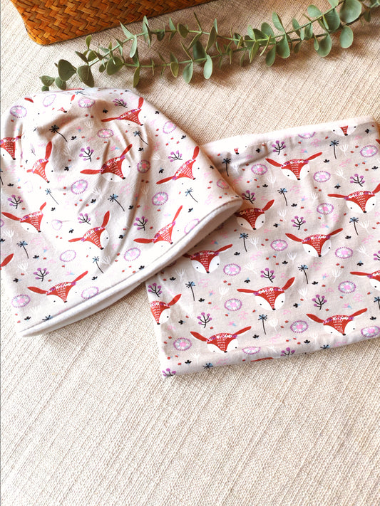 Cappello e Scaldacollo per Bambini in Pile di cotone - Taglia 1-6+ anni