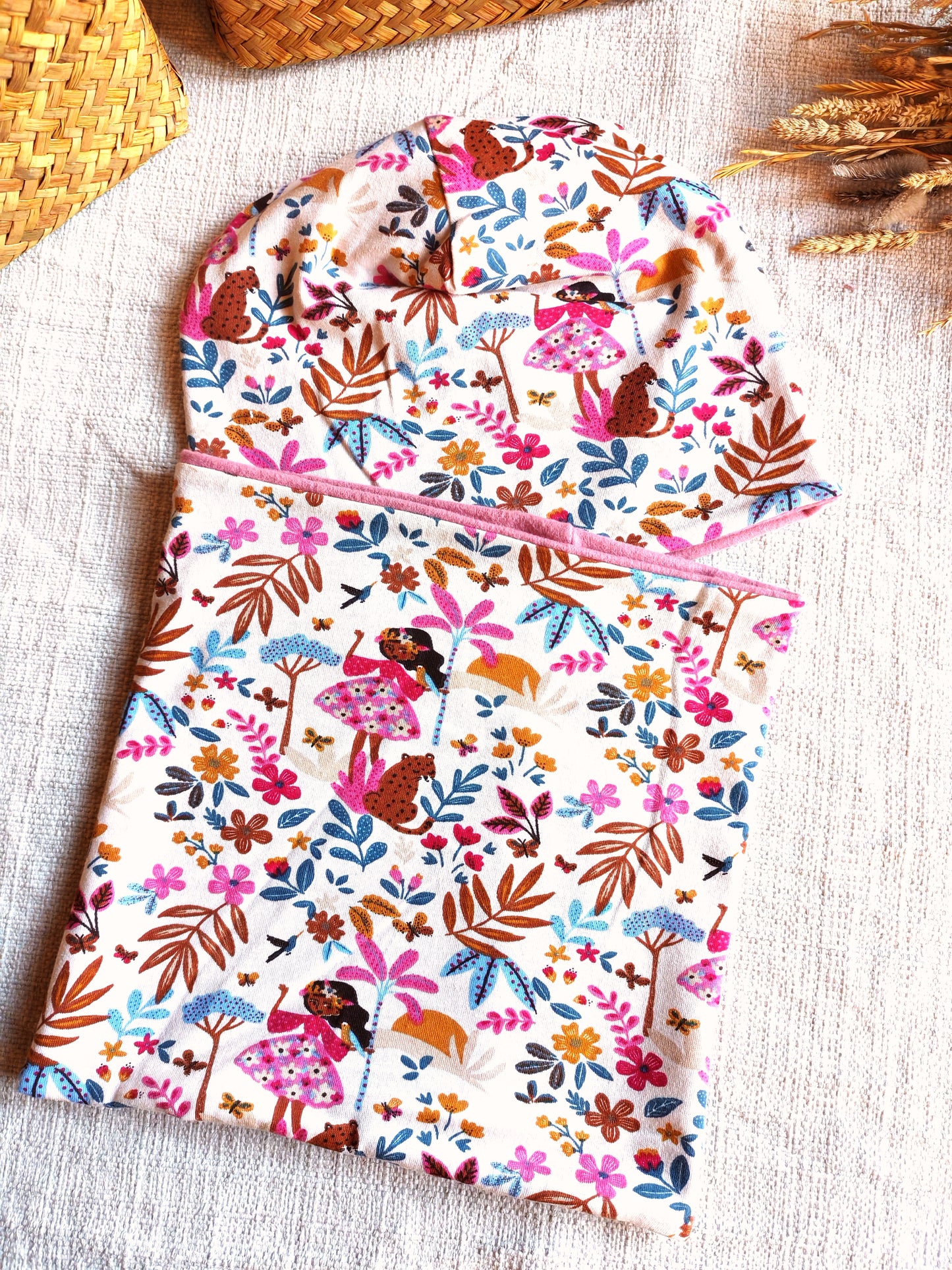 Set Cappello e Scaldacollo -  Felpa di cotone - Taglia 3-6+ anni