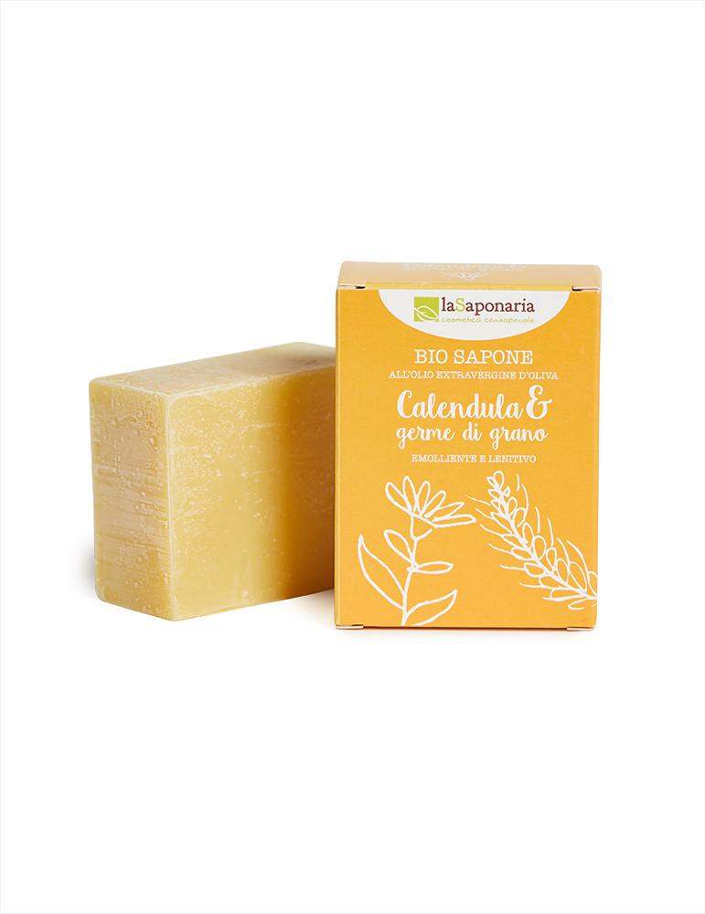 Sapone Calendula e Germe di Grano - La Saponaria-La Saponaria-corpo,sapone,viso