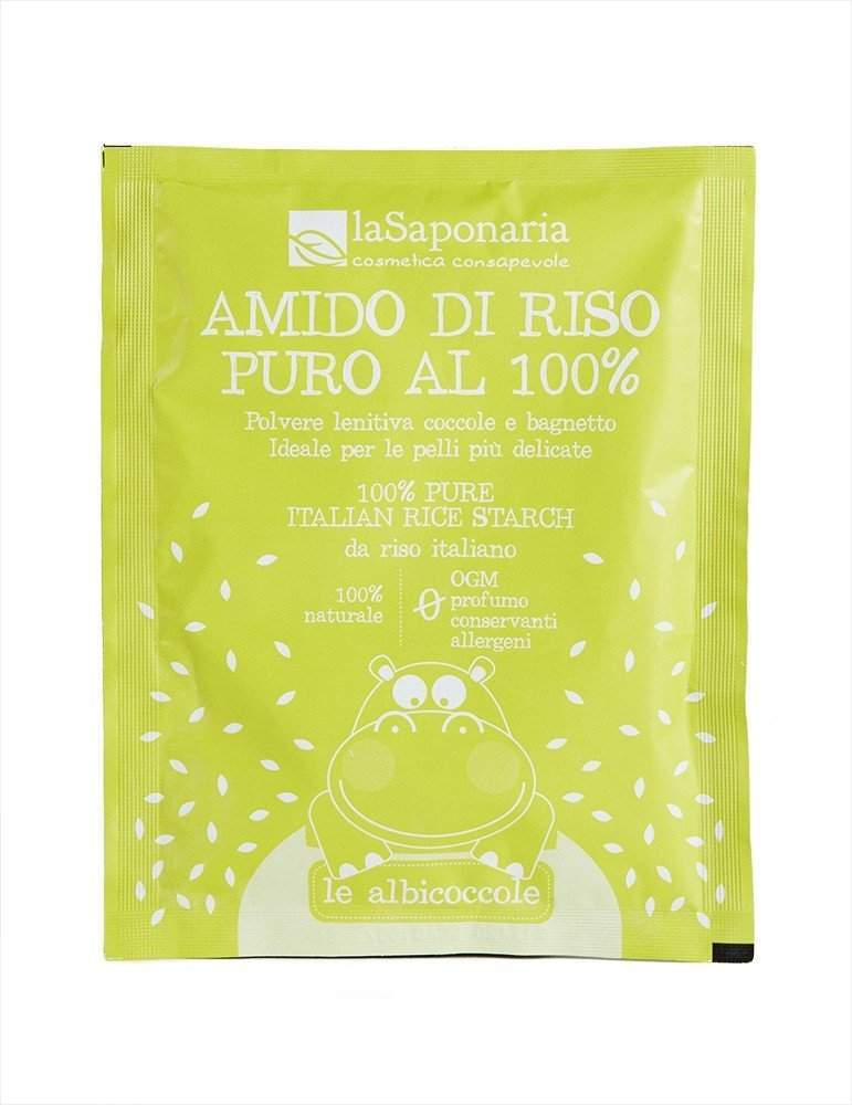 Amido di Riso Puro al 100% - La Saponaria-La Saponaria-amido,bagnetto,impacco,lenitivo,pannolino,prurito,riso,rossore